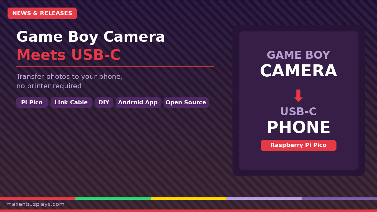 Game Boy Camera Photos to Your Phone via USB-C: This DIY Pi Pico Adapter Makes It Happen
