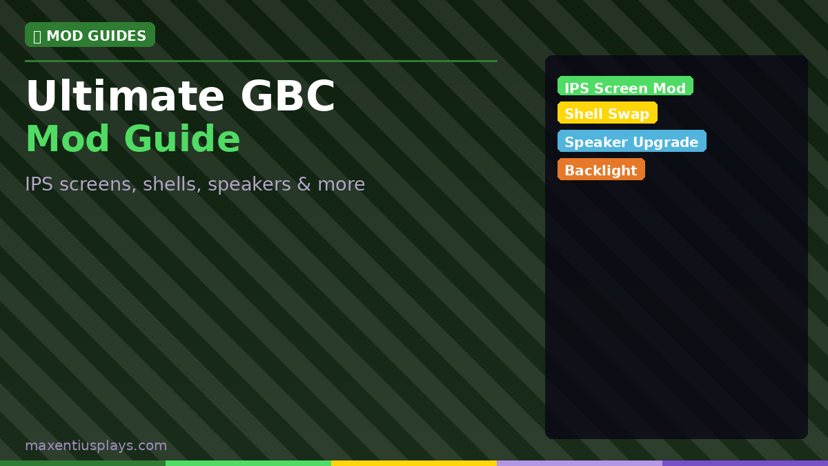 Game Boy Color Mods: Complete Guide to IPS Screens, Custom Shells & Speaker Upgrades