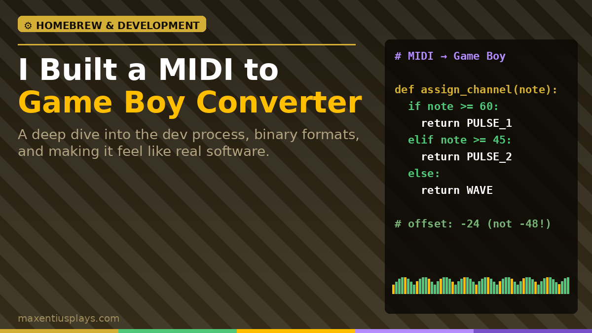 I Built a MIDI to Game Boy Converter — Here’s How It Went