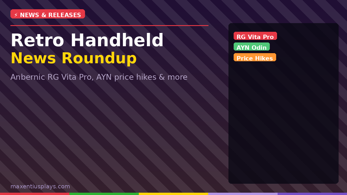 Retro Handheld News: Anbernic RG Vita Pro Revealed, AYN Raises Prices & More