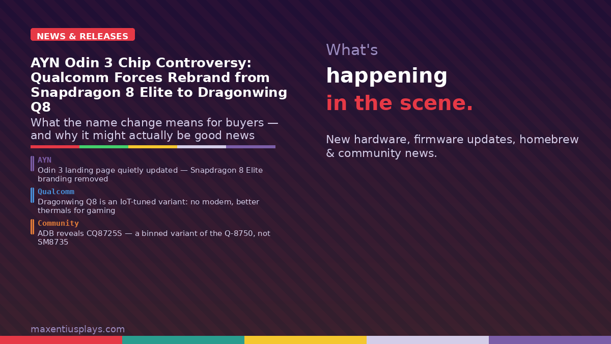 AYN Odin 3 Chip Controversy: Qualcomm Forces Rebrand from Snapdragon 8 Elite to Dragonwing Q8