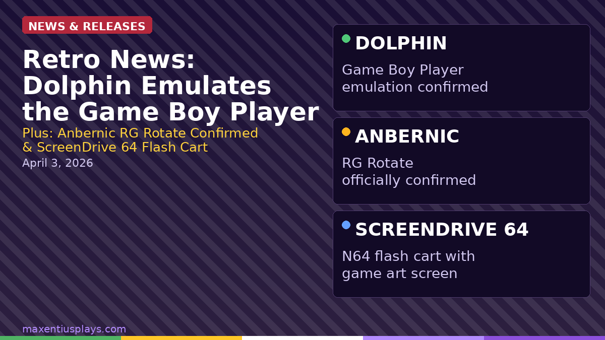 Dolphin Now Emulates the Game Boy Player — Plus Anbernic RG Rotate Confirmed & More